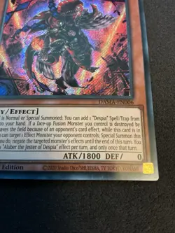 Yugioh Aluber the Jester of Despia DAMA-EN006 Euro “Despia” Text - Image 3