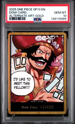 Gold Don!! Card Gold Roger Alternate Art One Piece PSA 10 - Image 1