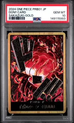 Don!! Card Sakazuki-Gold Japanese One Piece PRB01 Alternate Art PSA 10 - Image 1