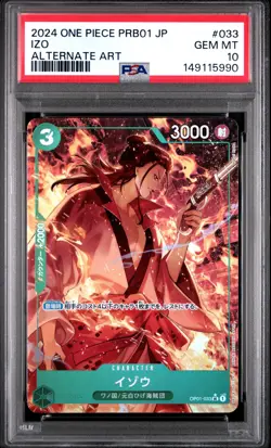 Izo #33 Japanese One Piece PRB01 Alternate Art PSA 10 - Image 1