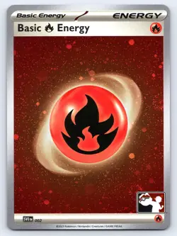 BASIC FIRE ENERGY (COSMOS HOLO) 002 HOLO PRIZE PACK SERIES CARDS POKEMON NM - Image 1