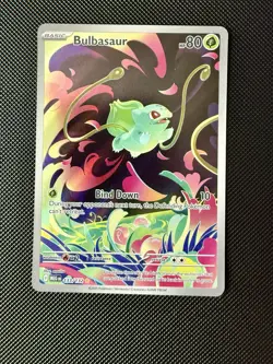 Bulbasaur 133/132 MINT/NM Pokemon Cards Illustration Rare Full Art Holo Mega - Image 1