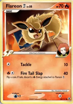 Flareon E4 60/111 Rising Rivals Pokemon Card TCG - Image 1