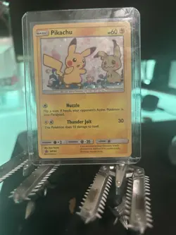 Pokemon TCG Pikachu SM162 Black Star Promo Holo Card English 60 HP - Image 1
