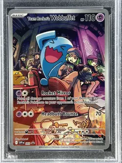 Pokemon Destined Rivals Team Rocket's Wobbuffet #203 Black Star Promo 💎PSA 10💎 - Image 2