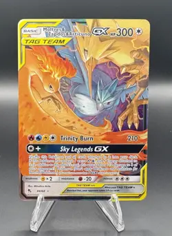 Pokemon TCG Moltres & Zapdos & Articuno GX 44/68 Hidden Fates Holo NM - Image 1