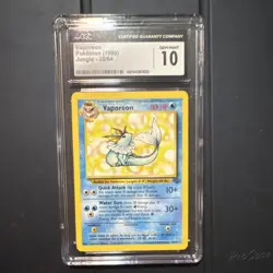 Pokemon Vaporeon 28/64 Jungle Rare Regular CGC 10 80HP 1999 English Card - Image 1
