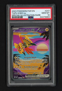 Tapu Koko ex 247/182 Special Illustration Rare Paradox Rift Pokemon TCG PSA 10 - Image 1