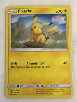 Pokemon Pikachu TCG Holo Blackstar Promo SM183 - Image 1