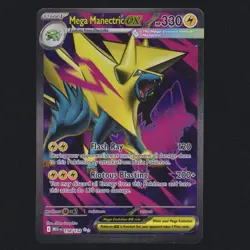 Mega Manectric Ex 158/132 Mega Evolution Ultra Rare Full Art Pokemon TCG NM ⚡ - Image 1