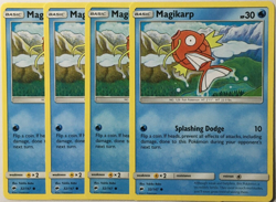POKEMON 4X MAGIKARP 32/147 BURNING SHADOWS COMMON NEAR MINT-PLAYSET - Image 1