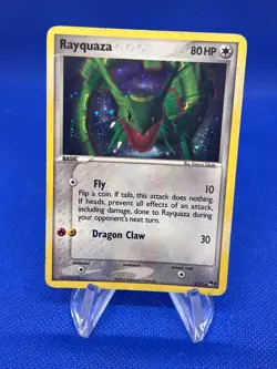 2004 Pokemon POP Series 1 Rayquaza 003/017 Holo Rare MP - Image 1