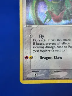 2004 Pokemon POP Series 1 Rayquaza 003/017 Holo Rare MP - Image 5