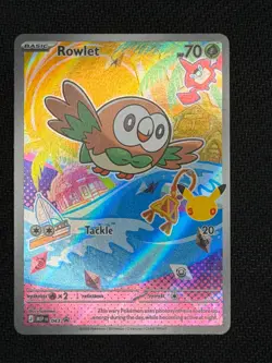 Rowlet 043 Mega Evolution Promo MEP Pokemon Illustration Promo NM Holo - Image 1