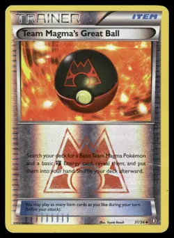 Team Magma's Great Ball 31/34 Uncommon Double Crisis Pokemon Reverse Holo HP - Image 1