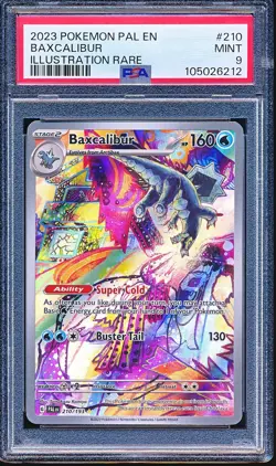 BAXCALIBUR POKEMON PALDEA EVOLVED EN ILLUSTRATION RARE HOLO 210/193 PSA 9 MINT - Image 1