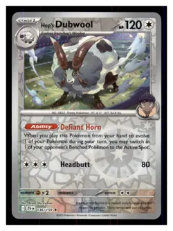 Hop's Dubwool Reverse Holo - SV09: Journey Together 136/159 -Rare- Pokemon NM - Image 1