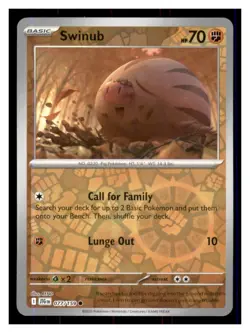 Swinub Reverse Holo - SV09: Journey Together 077/159 -Common- Pokemon NM - Image 1