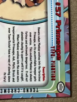 Pokemon Topps Chrome Primeape Tekno #57 - Image 5