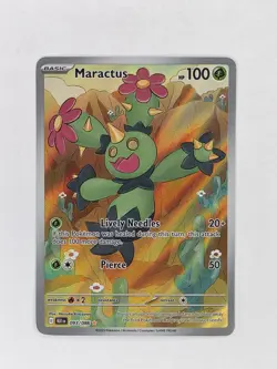 Pokemon SV Black Bolt Maractus 093/086 Illustration Rare IR NM - Image 1