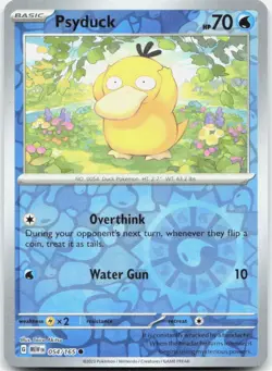Psyduck 054/165 Common 151 Pokemon Reverse Holo Near Mint - Image 1