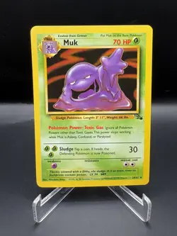 Muk (28) Rare Unlimited Fossil 28/62 NM Pokemon TCG - Image 1