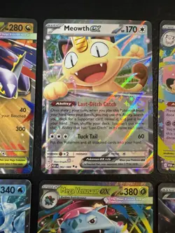 Pokemon TCG Mega Latias EX Meowth EX Mega Clefable EX Full Art Holo Lot 6 - Image 3