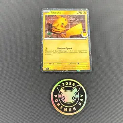 Pokemon Pikachu Stamped 30th Anniversary Pokemon Day Promo And Coin - Image 3
