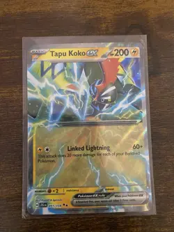 Pokemon TCG Journey Together Tapu Koko Ex 051/159 Near Mint - Image 1