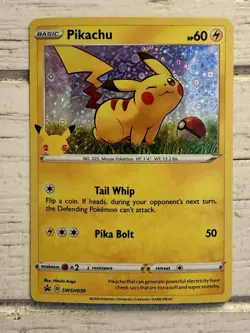 Pikachu #SWSH039 Black Star Promo! Pokemon Celebrations!! - Image 1