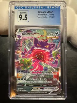 *BLUE LABEL * Pokemon Gengar VMAX Fusion Strike Alt Art #271/264 CGC 10 - Image 1