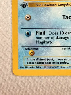 Pokemon TCG Magikarp Base Set Shadowless 1st Edition 35/102 Common WOTC 1999 - Image 4