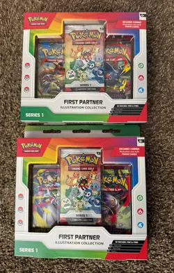Pokemon First Partner Illustration Collection Sealed Series 1 Lot of (2) Boxes - Image 1