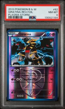 2013 POKEMON BW PLASMA STORM GIRATINA #62 REVERSE PSA 8 NM #130921184 - Image 1