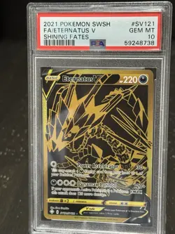 💎PSA 10 GEM MINT 2021 Pokemon Shining Fates ETERNATUS V SV121 Full Art - Image 1