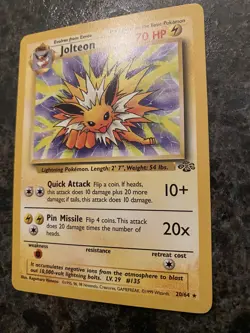 1999 Pokemon TCG - Jungle - Jolteon - #20 - Non Holo - Rare - NM - Image 2