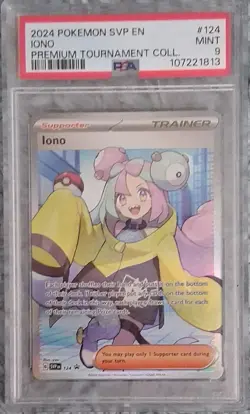 The Pokemon Company Iono Promo Holo 124 Sv: Scarlet & Violet PSA 9 2024 - Image 1