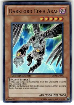 Yugioh - Darklord Edeh Arae - LC02-EN006 - Ultra Rare Limited Edition NM - Image 1