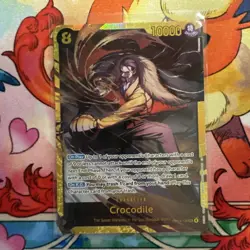 One Piece CCG Crocodile OP14-120 SEC Foil The Azure Sea's Seven NM English - Image 1