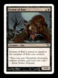 MTG Swarm of Rats LP Light Play Ninth Edition [3399] - Image 1