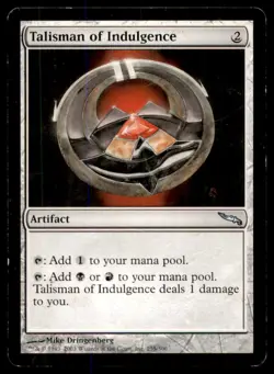 MTG Talisman of Indulgence LP Light Play Mirrodin [3400] - Image 1