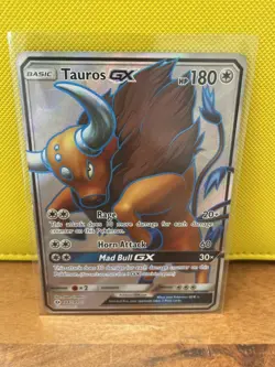 Pokemon TCG Tauros GX Holo Ultra Rare Near Mint - Image 1