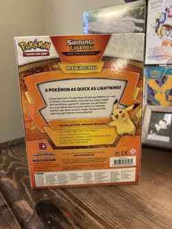 Pokemon TCG Shining Legends Pikachu Pin Collection Box 2017 Booster Promo - Image 2
