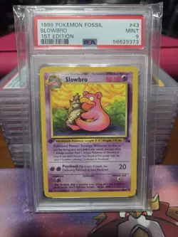 Slowbro PSA 9 1999 Pokemon Fossil 1st Edition #43/62 9514 Uncommon - Image 1