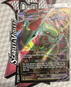 Pokemon Rayquaza VMAX 111/203 Full Art Ultra Rare Holo SWSH07 320 HP - Image 1