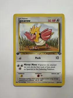 Pokemon Spearow Basic 62/64 Jungle 1st Edition Common - Image 1
