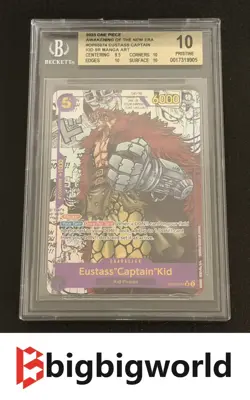One Piece Card Game Eustass Captain Kid Manga Art Rare OP05-074 BGS10 - Image 1