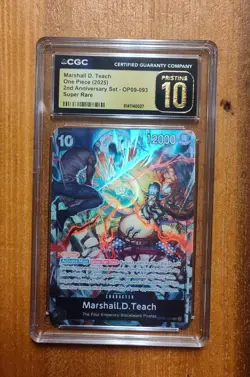 2025 One Piece ENG. Marshall D. Teach 2nd Anni. Set OP09-093 SR CGC 10 Pristine - Image 2