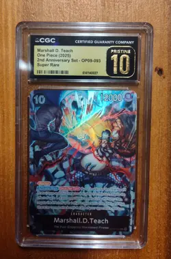 2025 One Piece ENG. Marshall D. Teach 2nd Anni. Set OP09-093 SR CGC 10 Pristine - Image 4