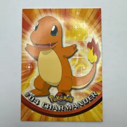 Pokemon Card - Charmander #04 - Topps Series 1 - Black Logo - LP - Image 1